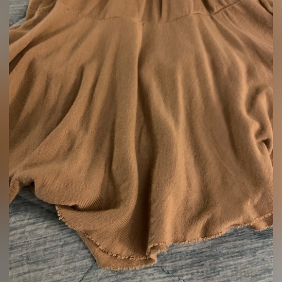 Nude/tan wrap front sleeveless vneck peplum top - Picture 7 of 7